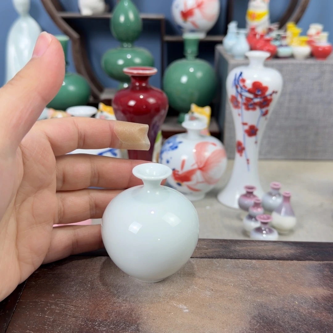 陶瓷手工小花器摆件