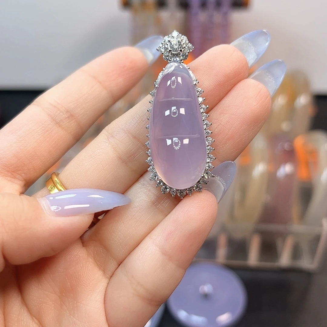 玛瑙/玉髓银S925镶嵌颈饰