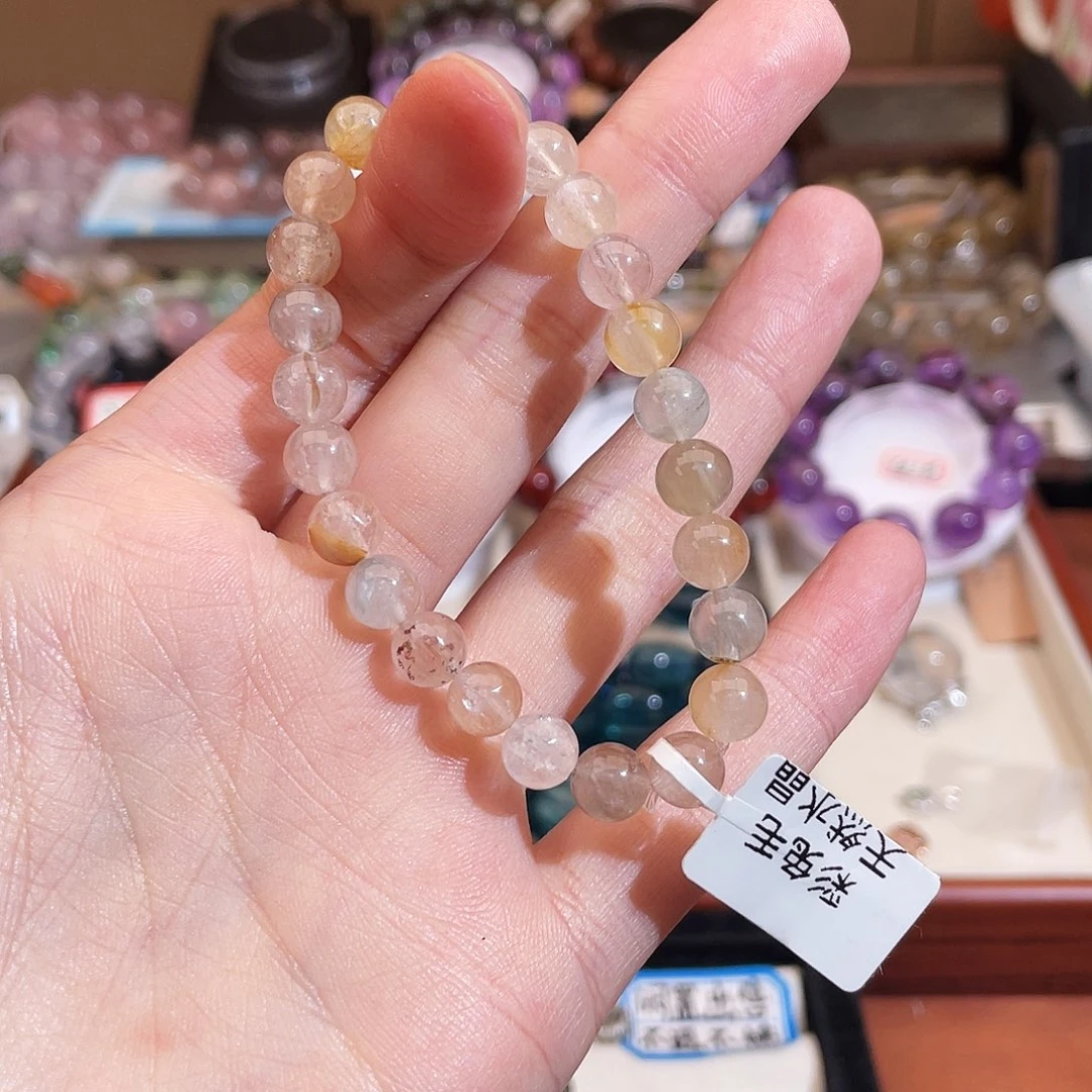 水晶手串未镶嵌彩兔毛7.5m