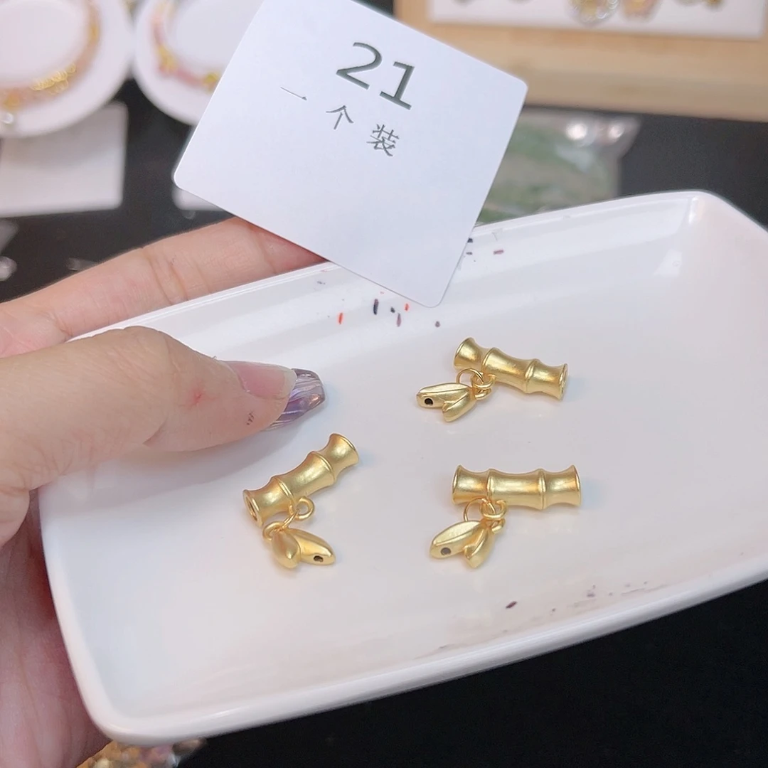 紫晶珠宝半成品银S925镀金镶嵌21