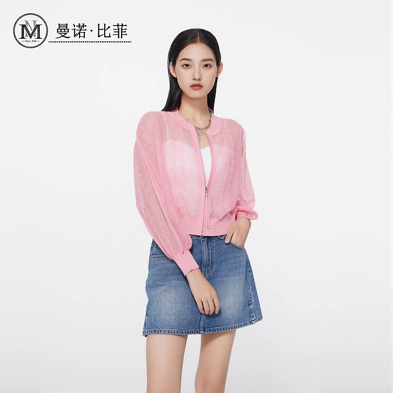 【女乔专属】毛针织开衫薄款上衣MFBM113266