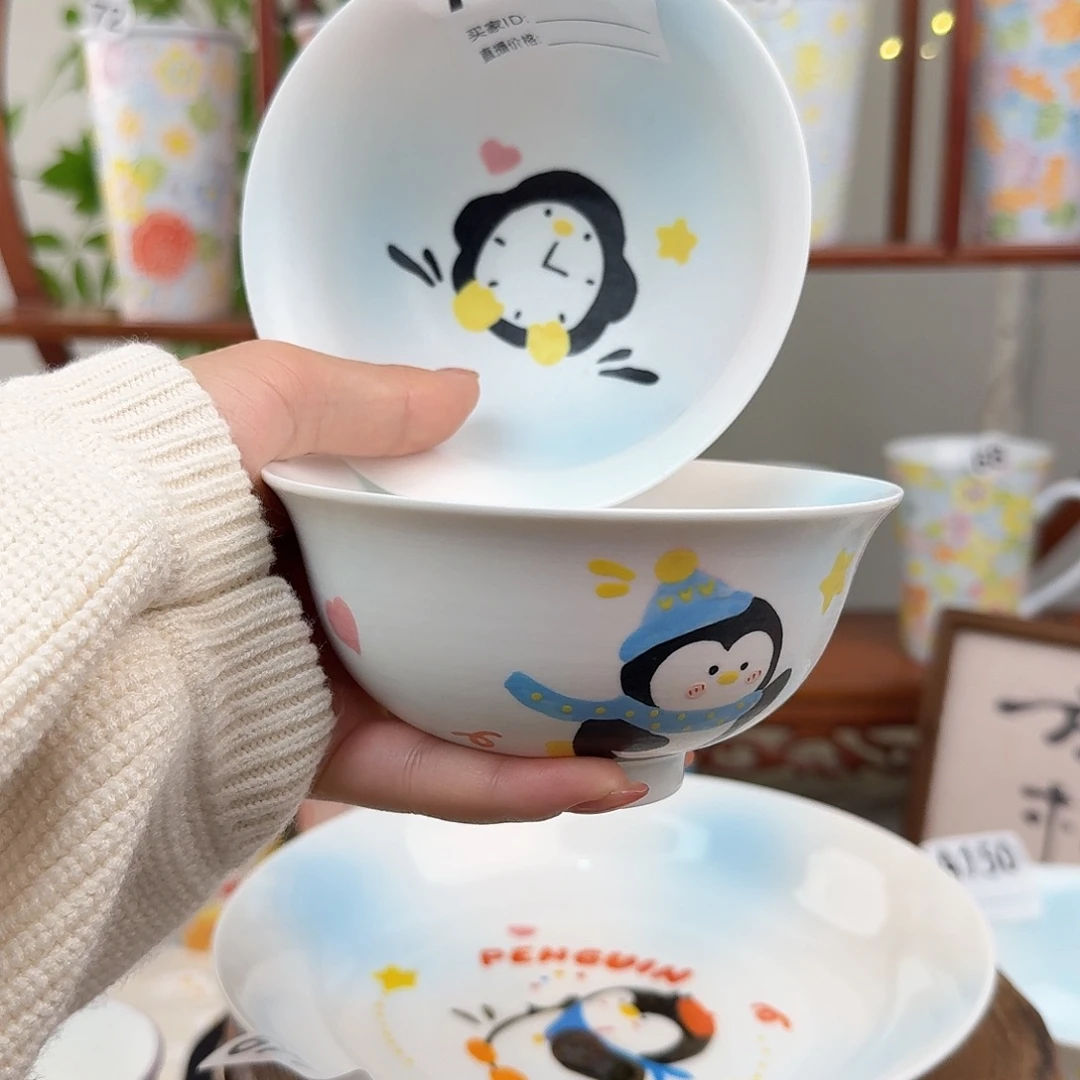 S151景德镇手绘高温釉下彩玉泥