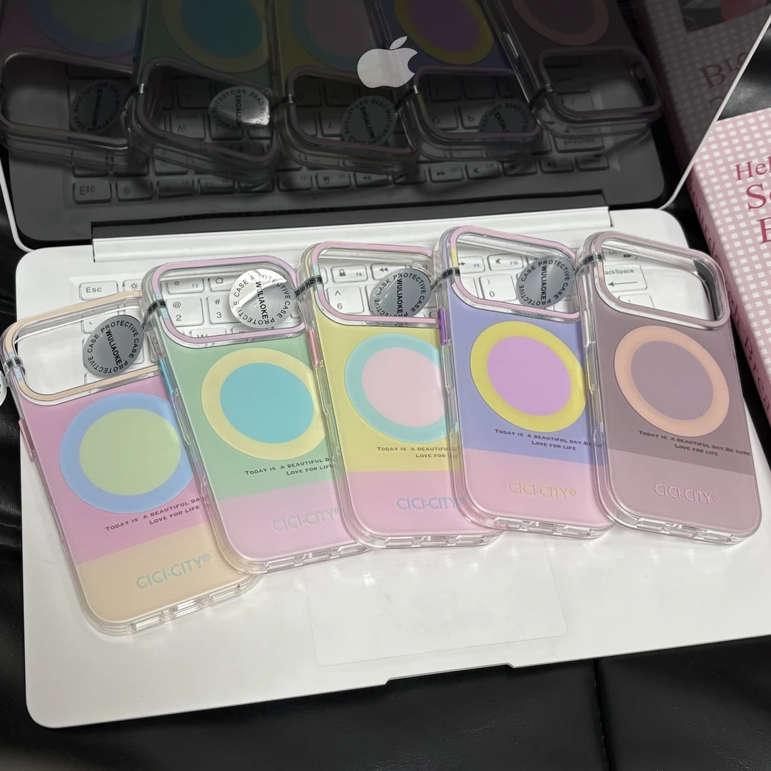 磁吸双层拼色硅胶一体ai拍照按键适用苹果iPhone17promax手机壳