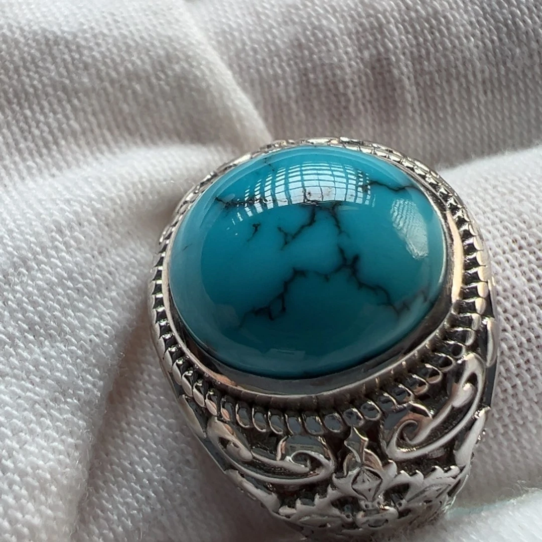 绿松石银S925镶嵌配饰