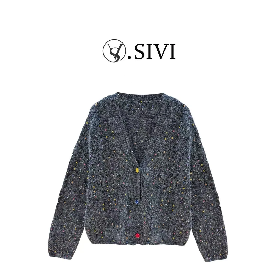 熙薇【松柏后凋】2025早秋新款时尚休闲百搭毛衣开衫H5119