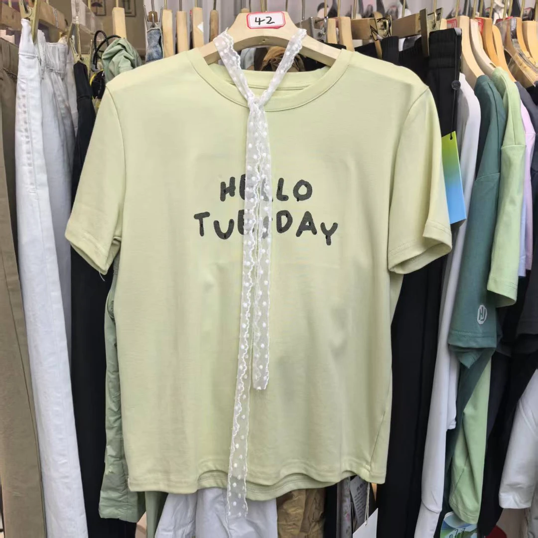 丝巾百搭T恤2513