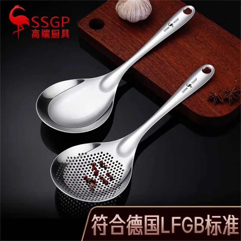 三四钢花椒漏勺304不锈钢家用厨房饺子面条过滤漏网沥水油炸捞勺