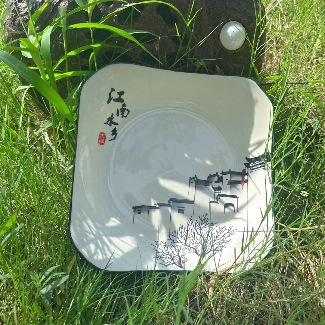 方盘家用陶瓷深盘套装 可微波炉菜盘饭盘创意网红盘子早餐两个发