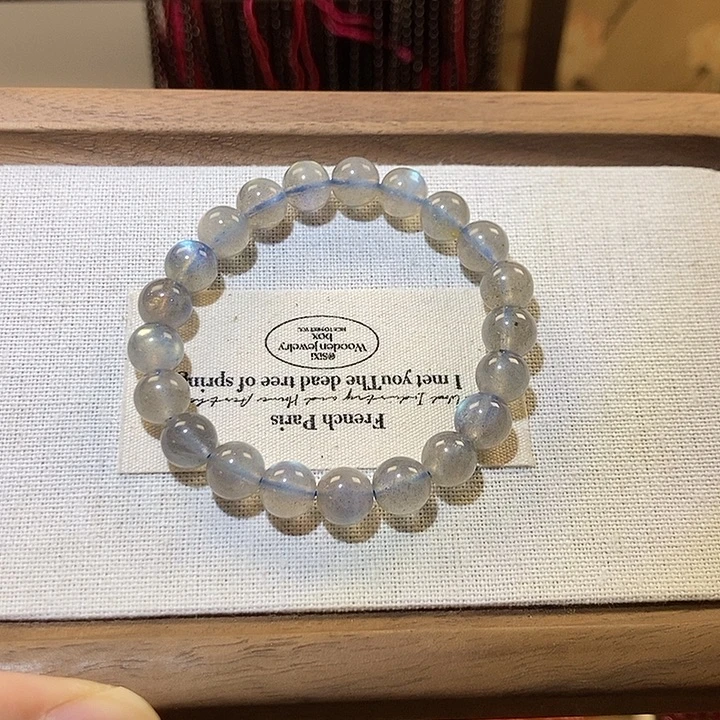 手链水晶未镶嵌天然灰月光石
