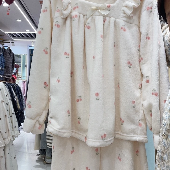 三醋酯纤维粉色郁金香套装xl码