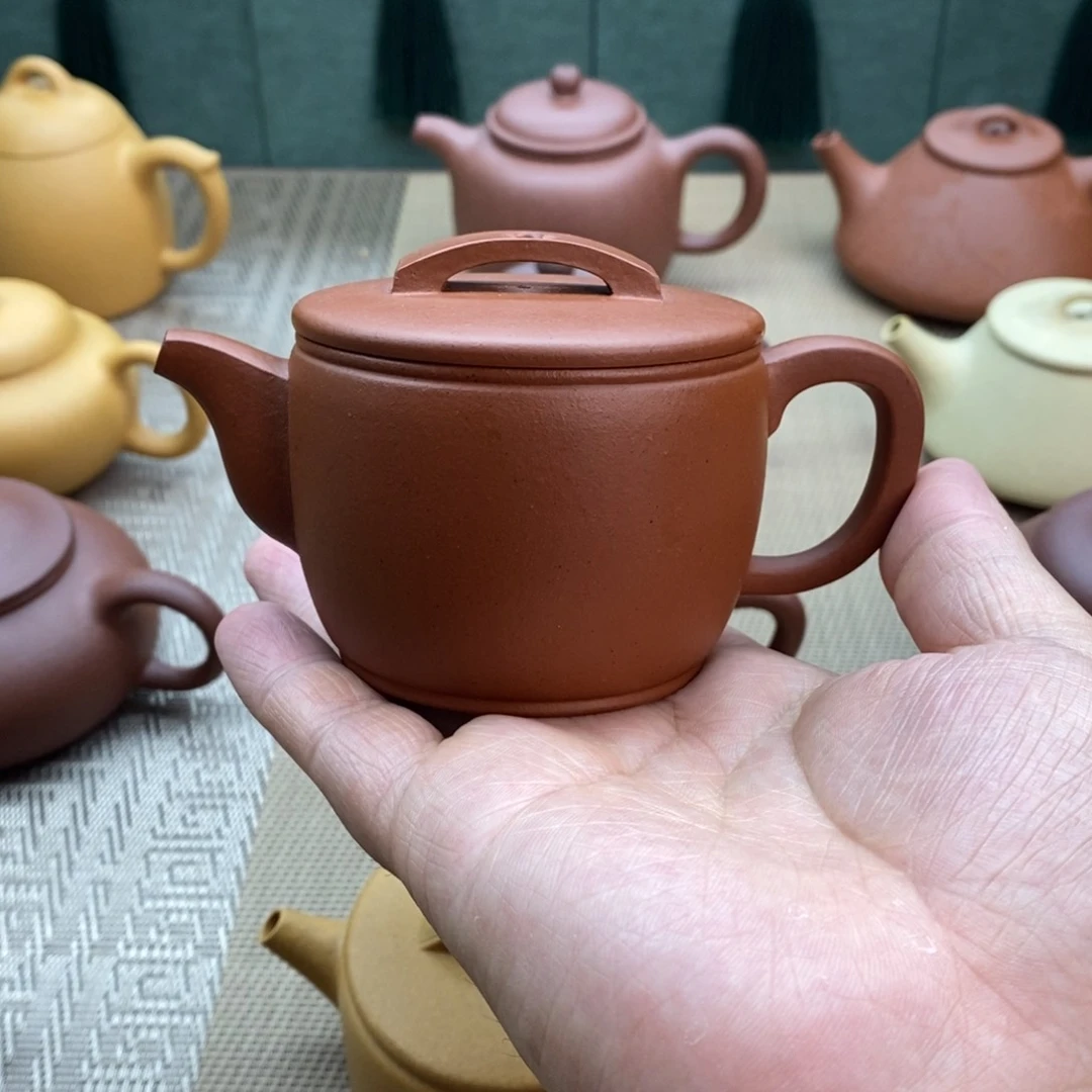 茶壶紫砂紫砂汉瓦小红泥