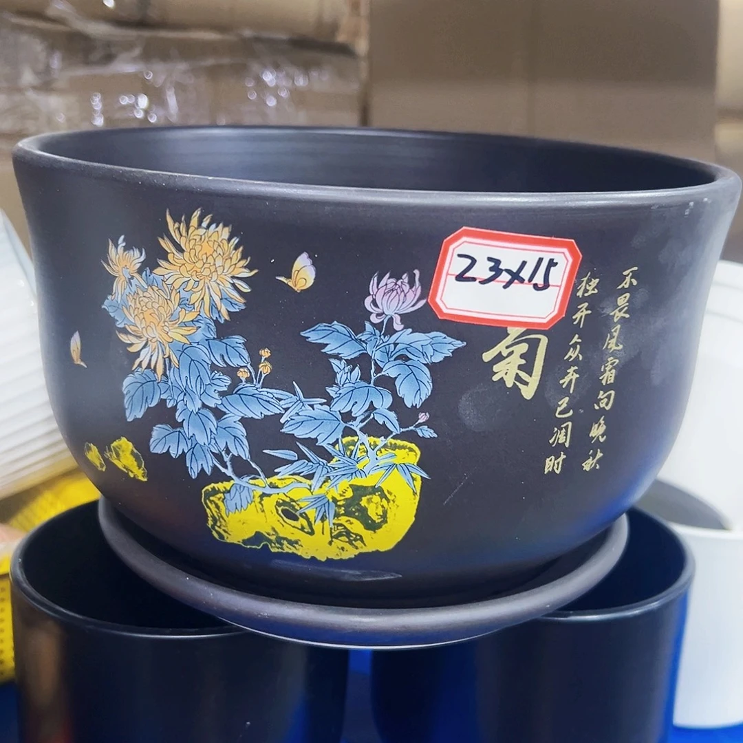 外贸尾单陶瓷花盆凑单10米包邮