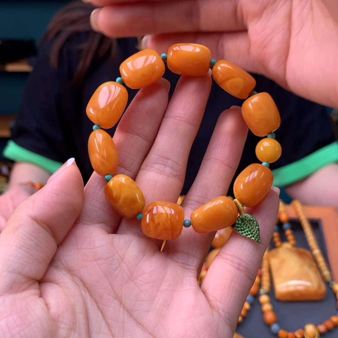 蜜蜡未镶嵌手串天然