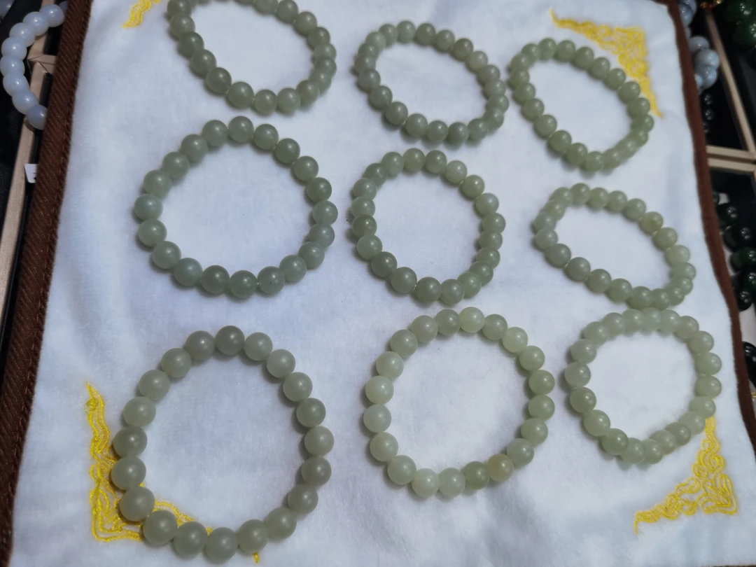 新疆且末青白卡10柔光珠子微矿点结构多样性发货拍一发一