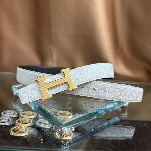 新款男女通用高档皮带休闲工字扣H扣牛皮腰带青中年商务情侣韩潮