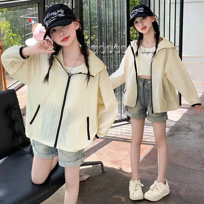 儿童防晒服夏季轻薄新款中大童韩版薄款户外防紫外线空调服外套潮