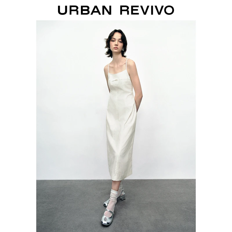 UR2025夏季新款女装波嬉风氛围感蝴蝶结吊带连衣裙UYU750023