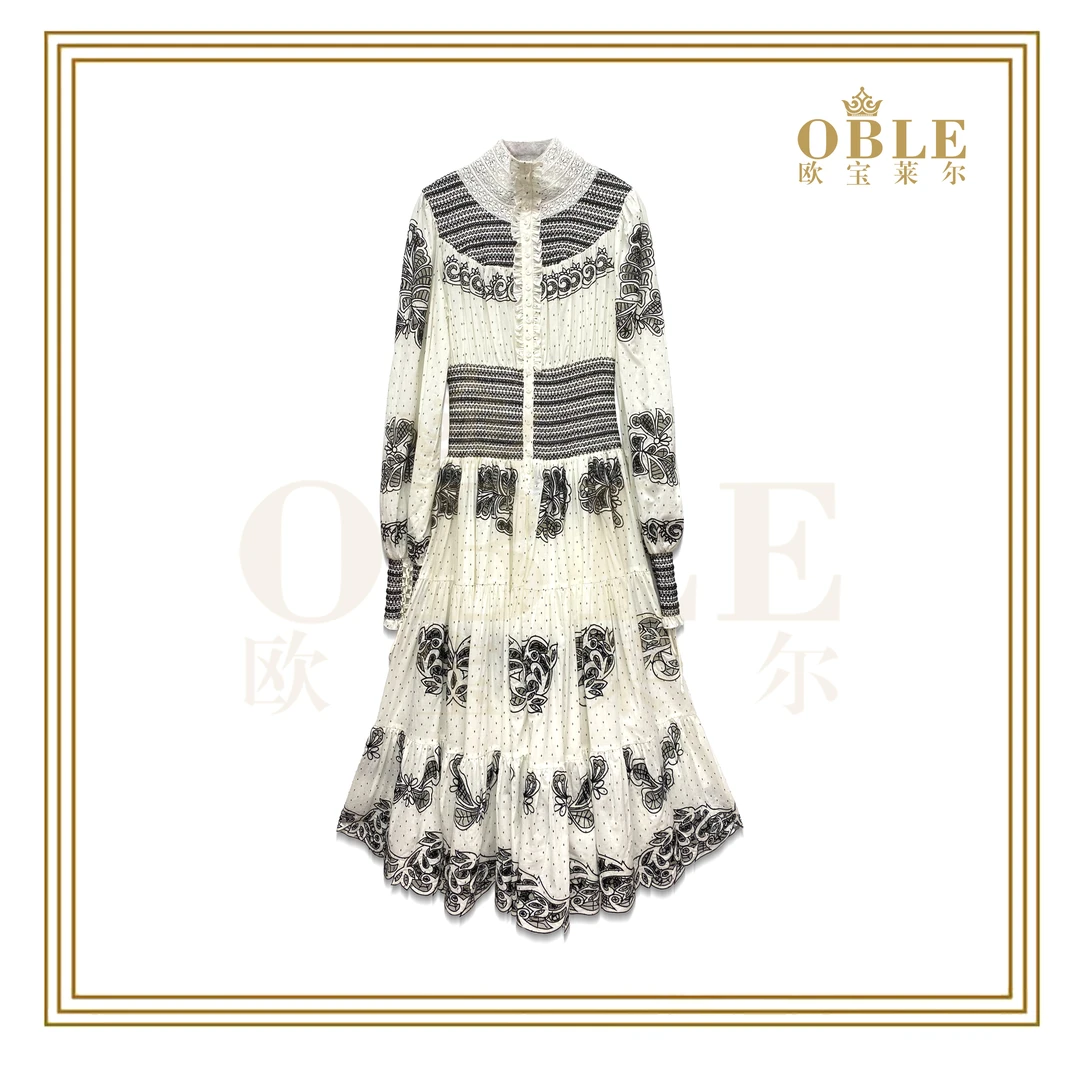 【欧宝莱尔】OBLE欧宝莱尔女装2025新款 连衣裙502-2375