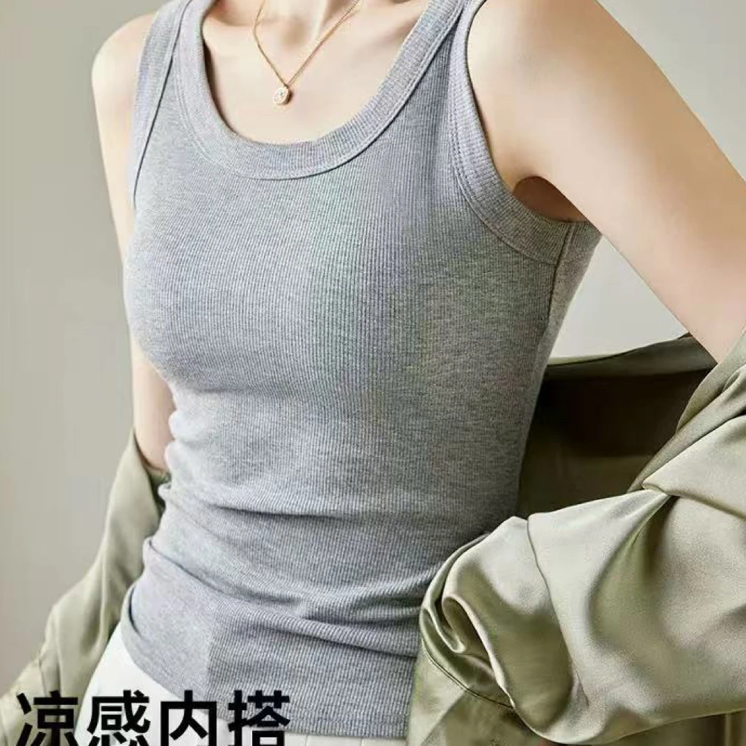 3055-2-1圆领螺纹背心