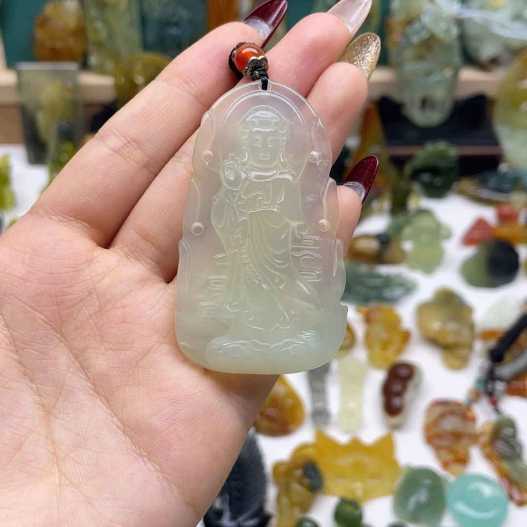 蛇纹石玉吊坠(不含链)未镶嵌柒*