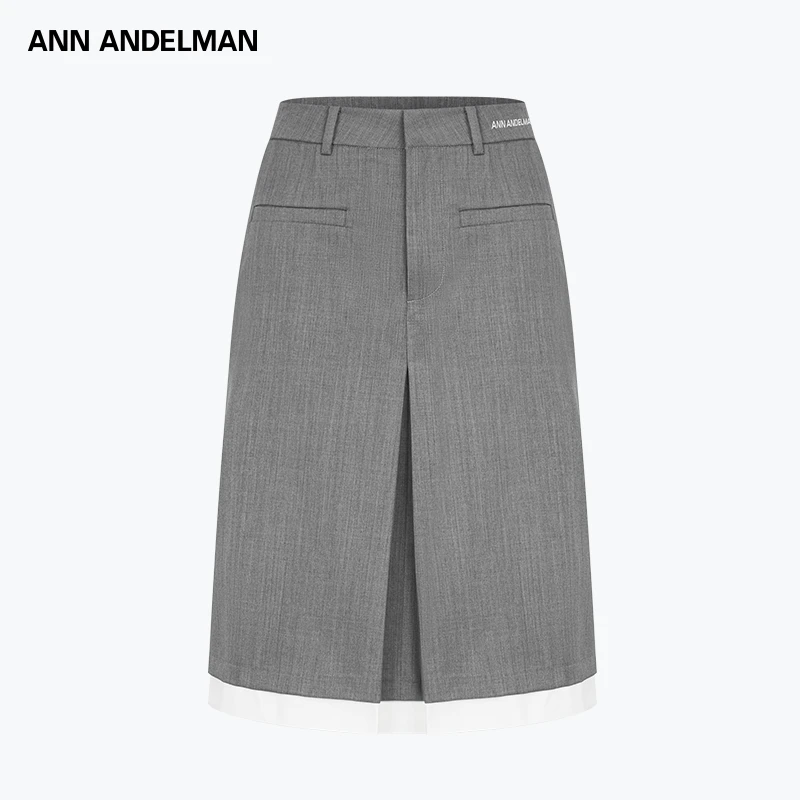 ANN ANDELMAN【吴千语同款】时尚设计精致通勤西装直筒中长裙