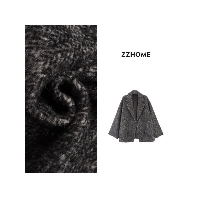 ZOZO HOME ｜可持续时髦简奢人字纹翻领大衣q171346p