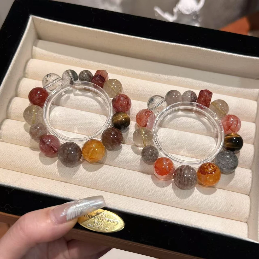 金发晶千层幽灵虎眼胶花闪灵多宝水晶手串手链 多样性发其一ZL168