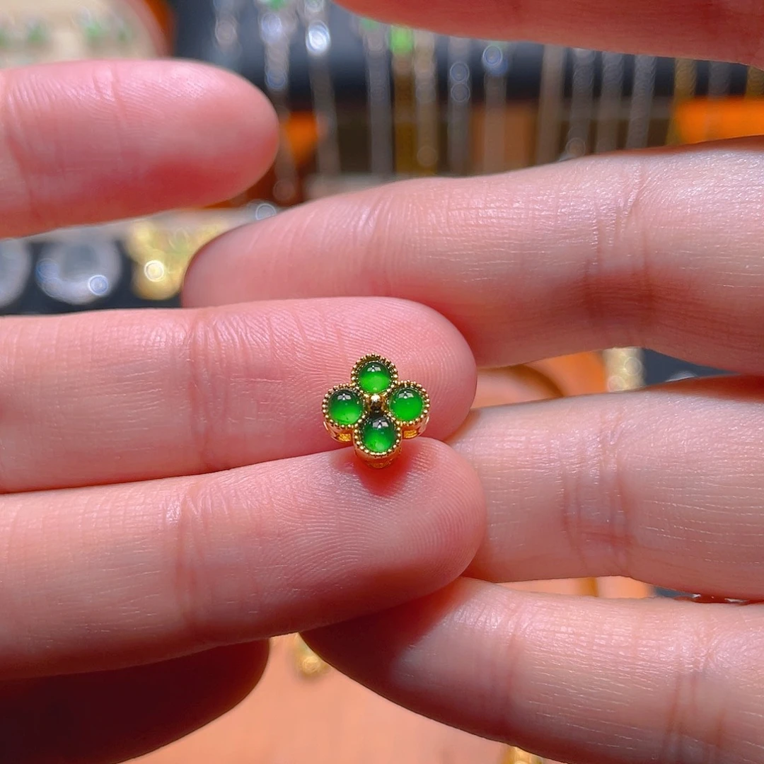 翡翠银S925镶嵌吊坠(不含链)