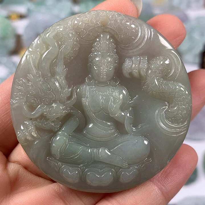 颈饰未镶嵌翡翠玉龙观音福利