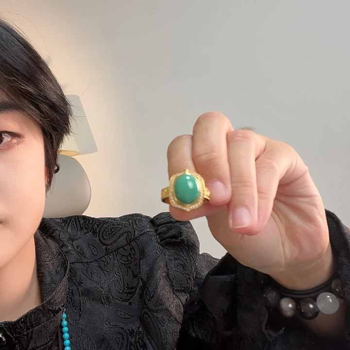 绿松石银S925镶嵌颈饰