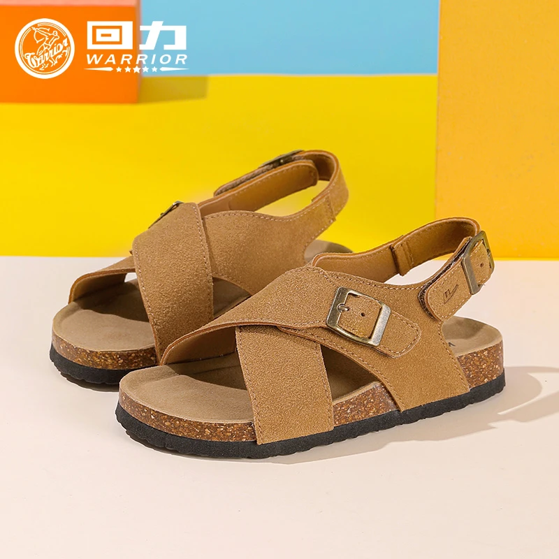 回力品牌儿童夏季复古博肯凉鞋韩版中大男女儿童学生沙滩童鞋1512