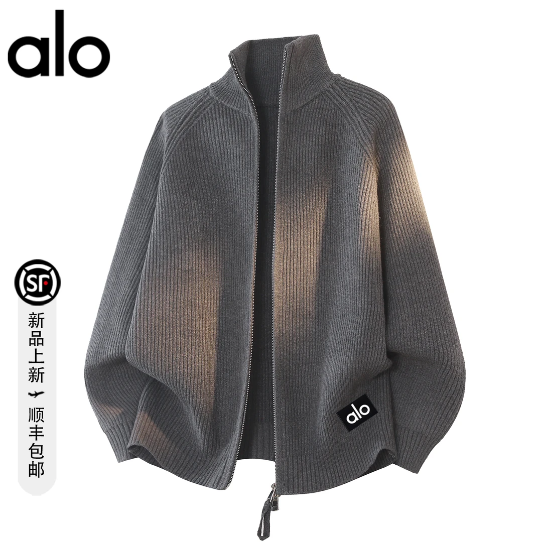 【官方奥特莱斯】品牌折扣 秋冬季慵懒风开衫毛衣情侣针织衫外套