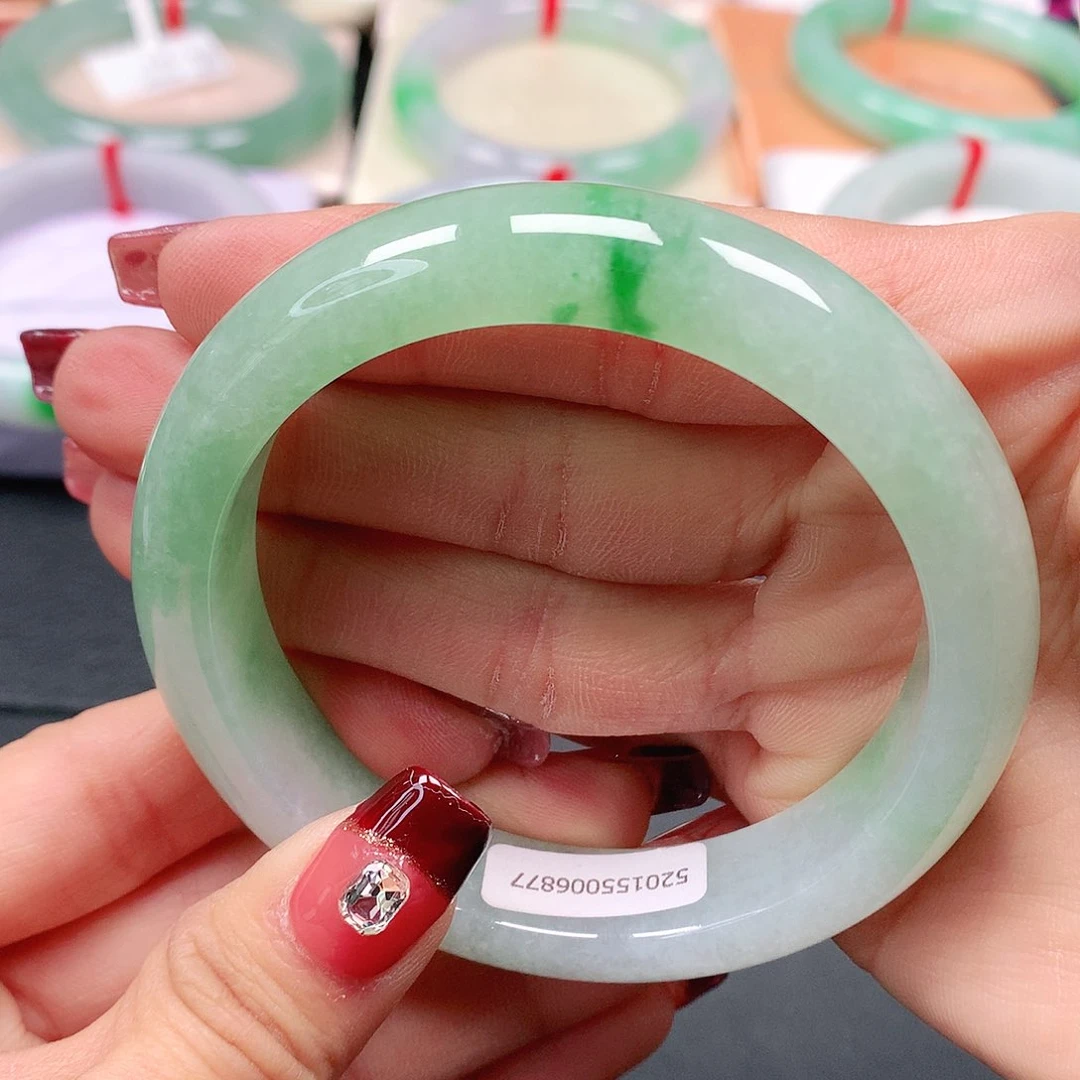 翡翠手镯未镶嵌天然翡翠手镯56