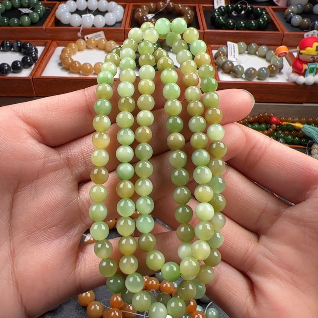 和田玉精品新疆黑羊洞碧玉卡6未镶嵌