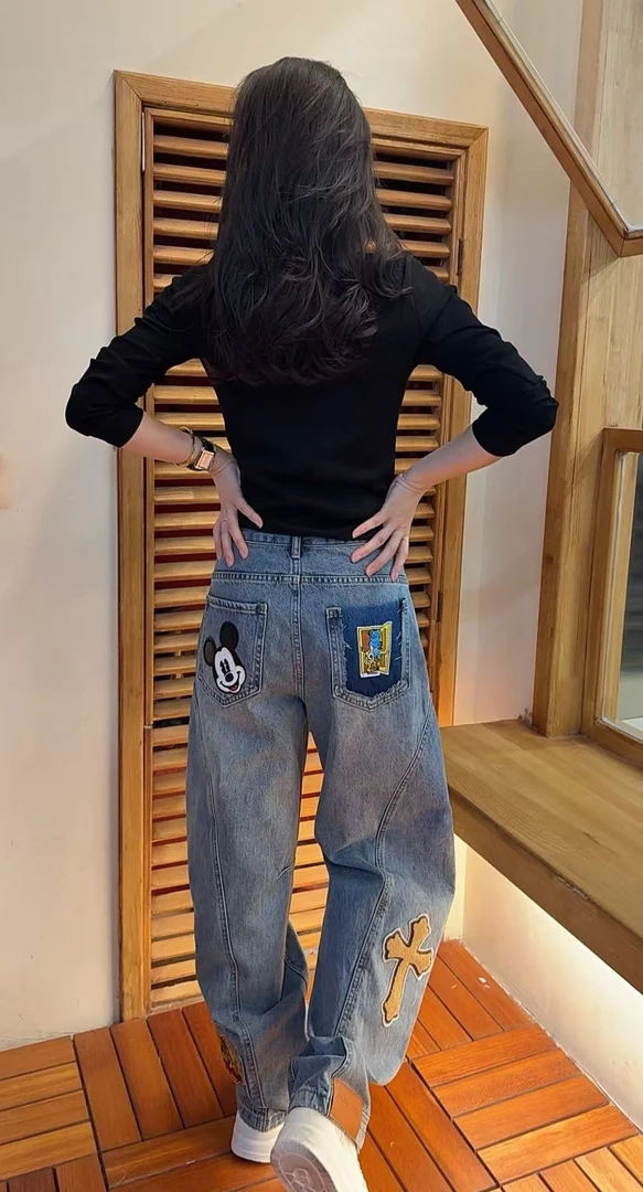 霍梦雪  卡通弯刀裤 蓝色 B 66189