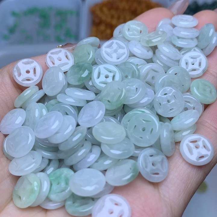 【闪购商品】翡翠手链未镶嵌卡10金钱扣50个