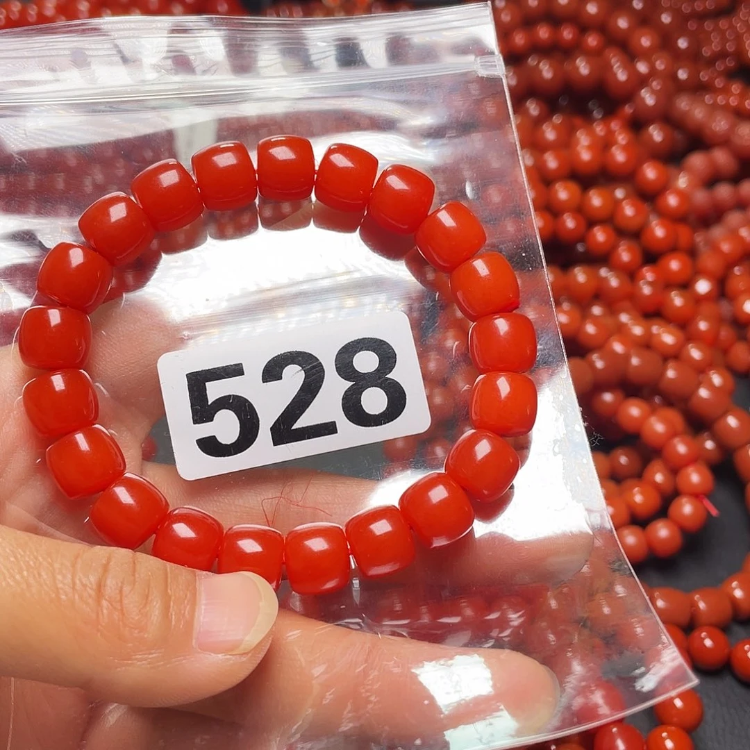 暖***宝南红玛瑙未镶嵌手链