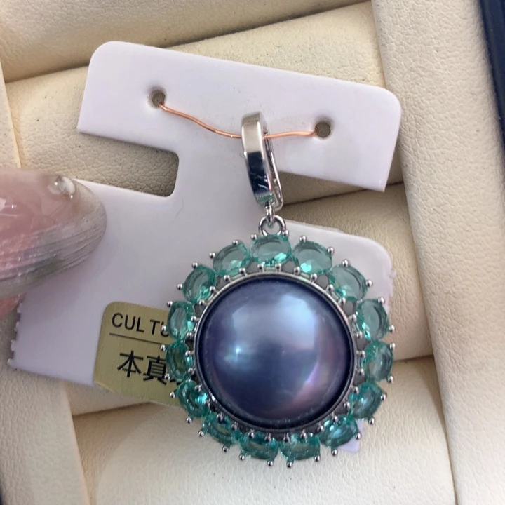 未镶嵌颈饰拼合珍珠（马贝珠）