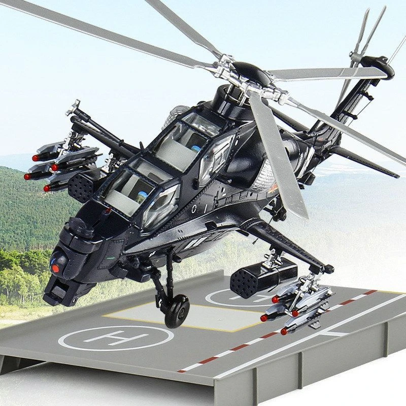 「盒装」凯迪威授权1:48武直10武装直十直10升飞机合金模型