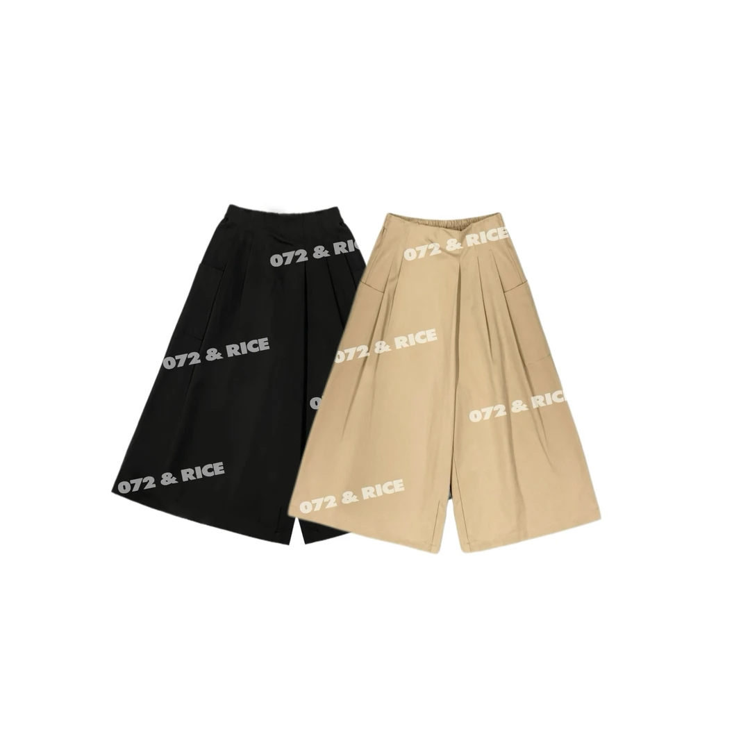 072 & RICE【哪吒裤】100纯棉 春夏休闲后橡筋腰裙裤 32LK58