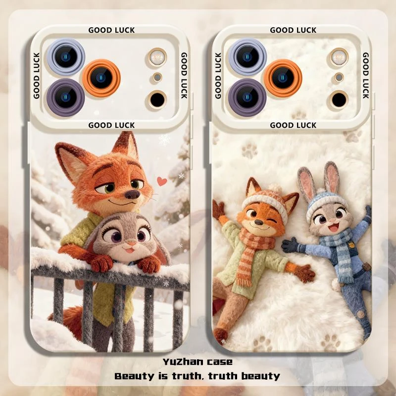 疯狂动物城手机壳苹果17ProMax尼克朱迪iPhone16Pro卡通防摔可爱