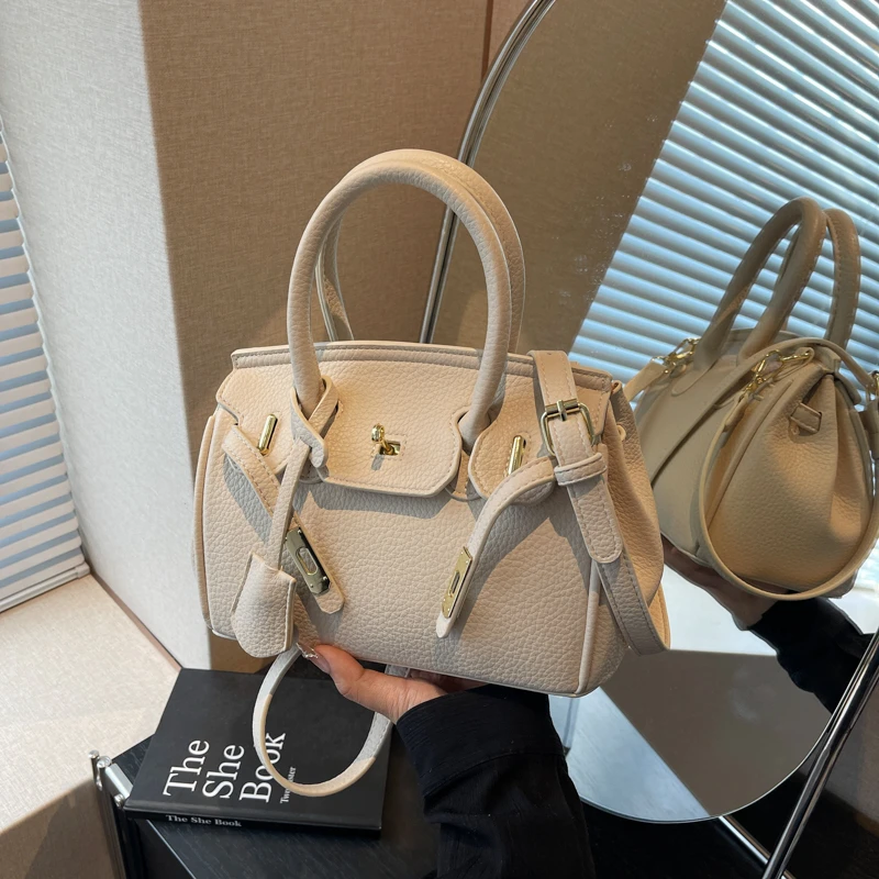 【早春新款】小众设计手提女凯莉包时尚铂金包轻奢百搭斜挎包气质