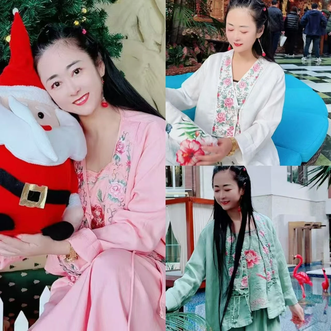 亚麻上衣外套唐汉布依新款（145斤内）D