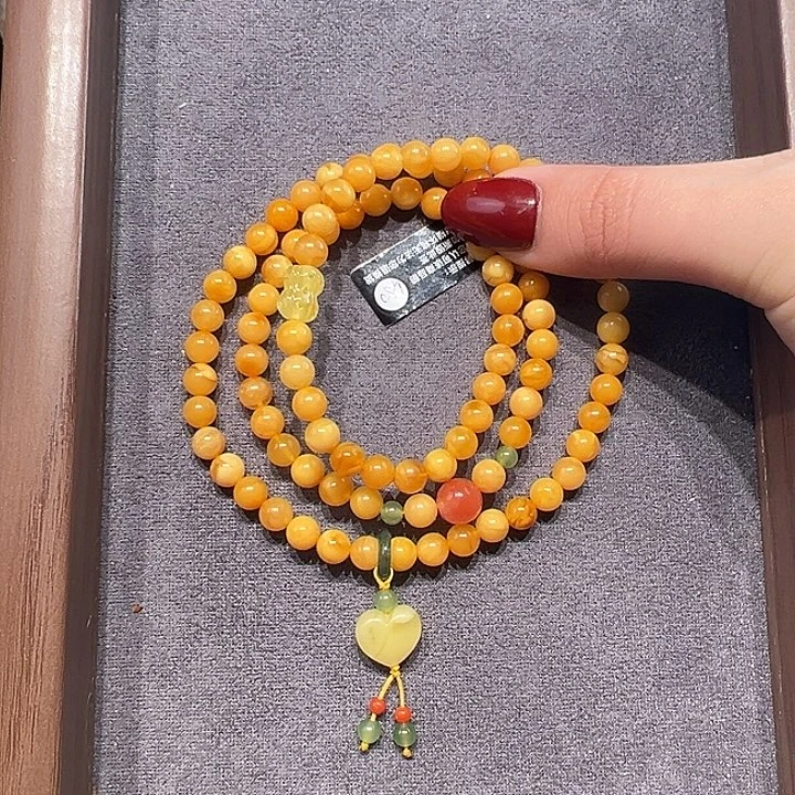 蜜蜡未镶嵌手串6.2mm蜜蜡手串