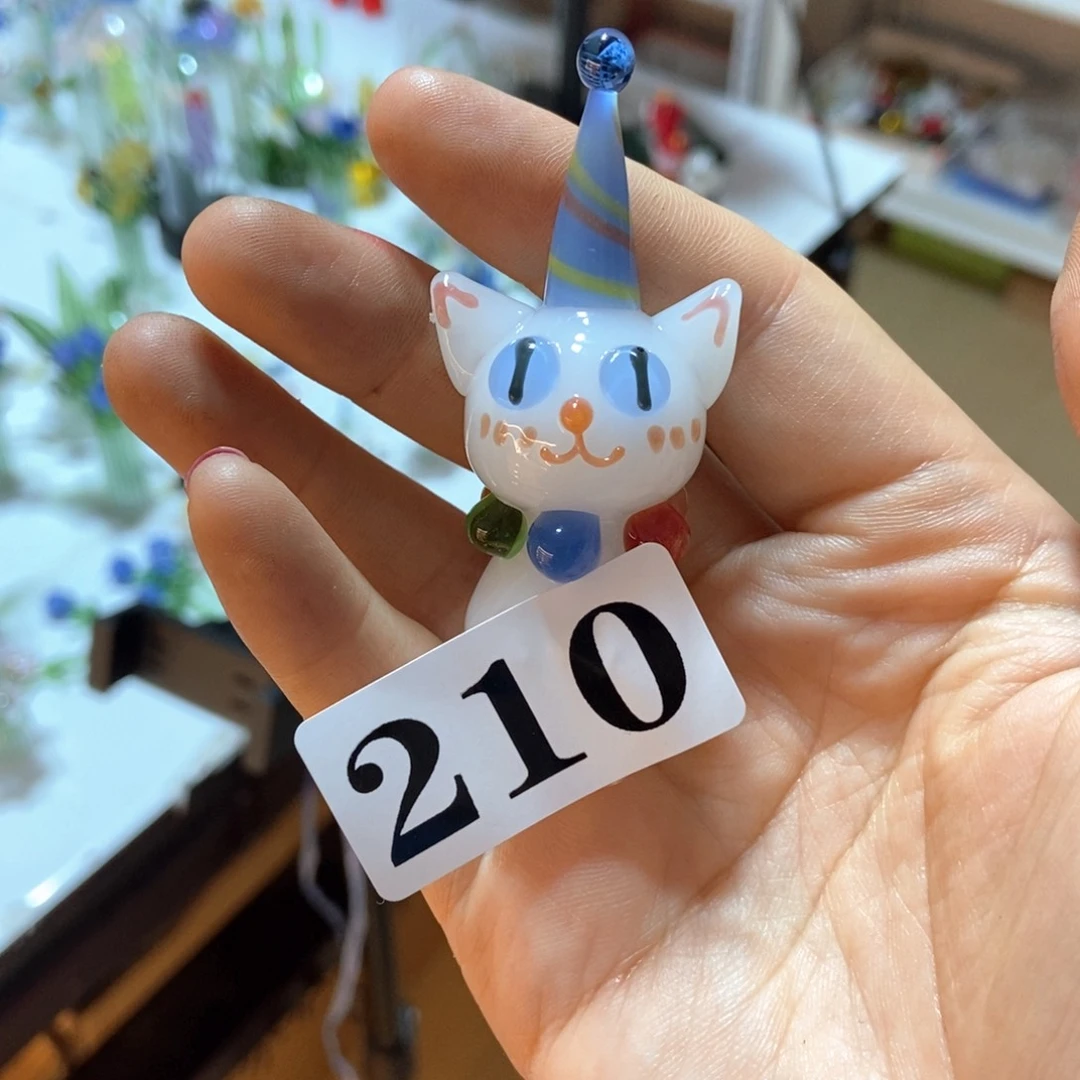 琉璃手工艺品风*卷210猫咪