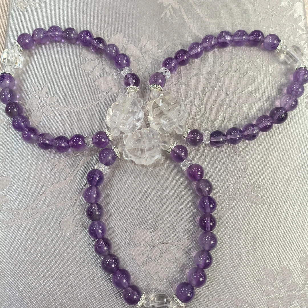 【书记甄选】原创紫水晶单圈手链 多样性发一件 约8mm DX4900