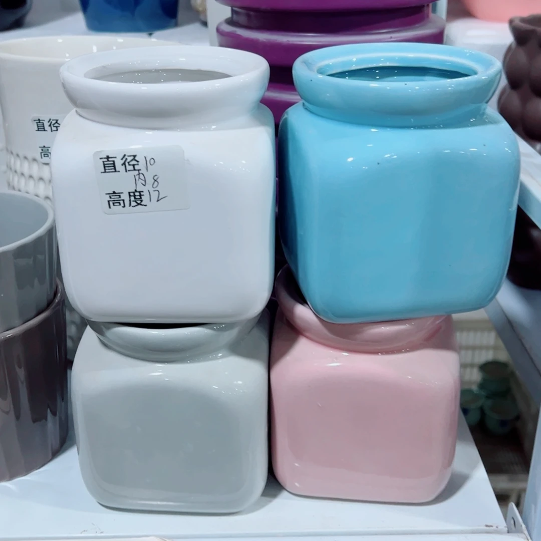 有孔，陶瓷花盆满10米包邮发货