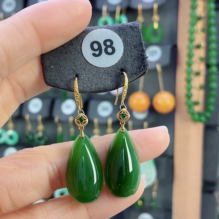 未镶嵌和田玉耳饰