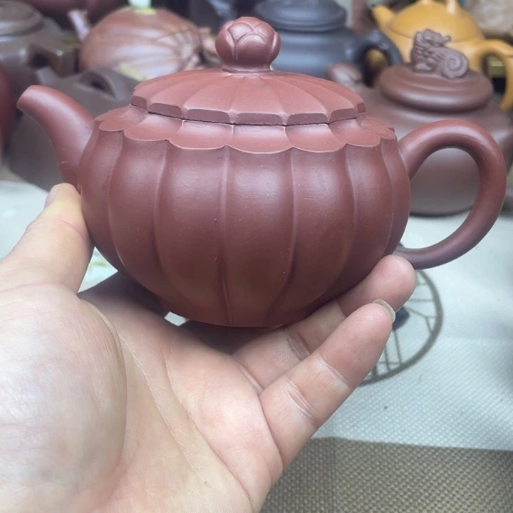 茶壶紫砂紫砂壶紫泥葵仿古230cc