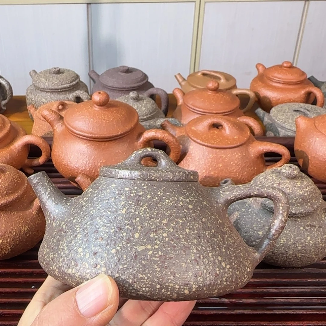 茶壶紫砂八目红降气窑子冶石瓢250cc